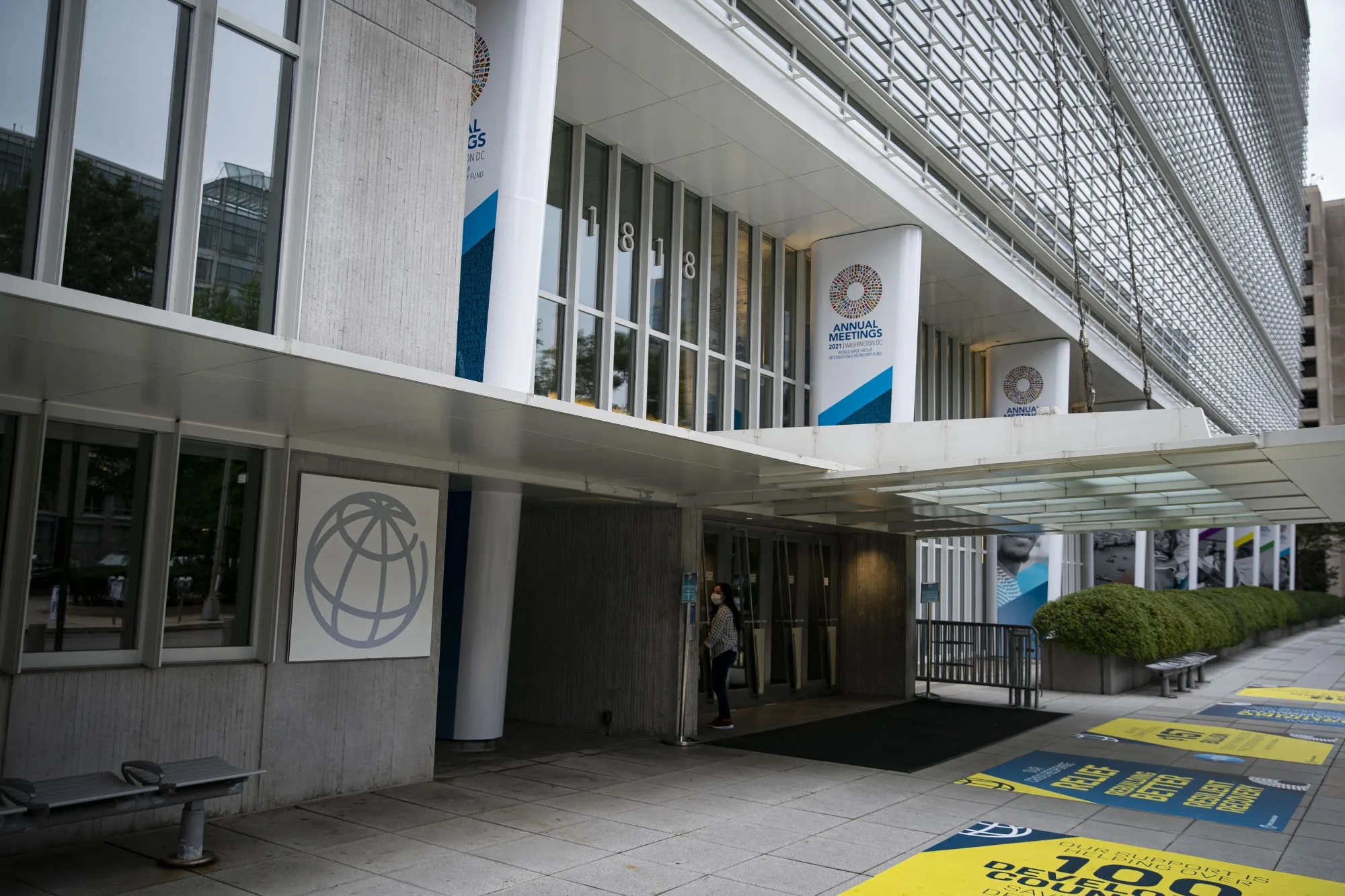 The World Bank Group headquarters in Washington, D.C., U.S., on Monday, Oct. 11, 2021.&nbsp;
