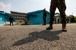 South Korean and United Nations Command soldiers stand guard next in the Demilitarized Zone in Paju, South Korea.