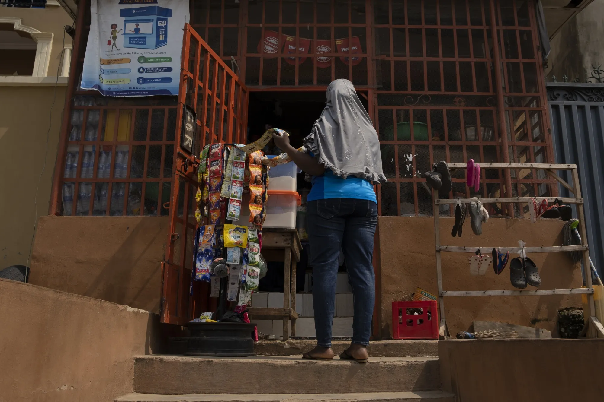 Nafisat Ekerin at a market in Lagos.