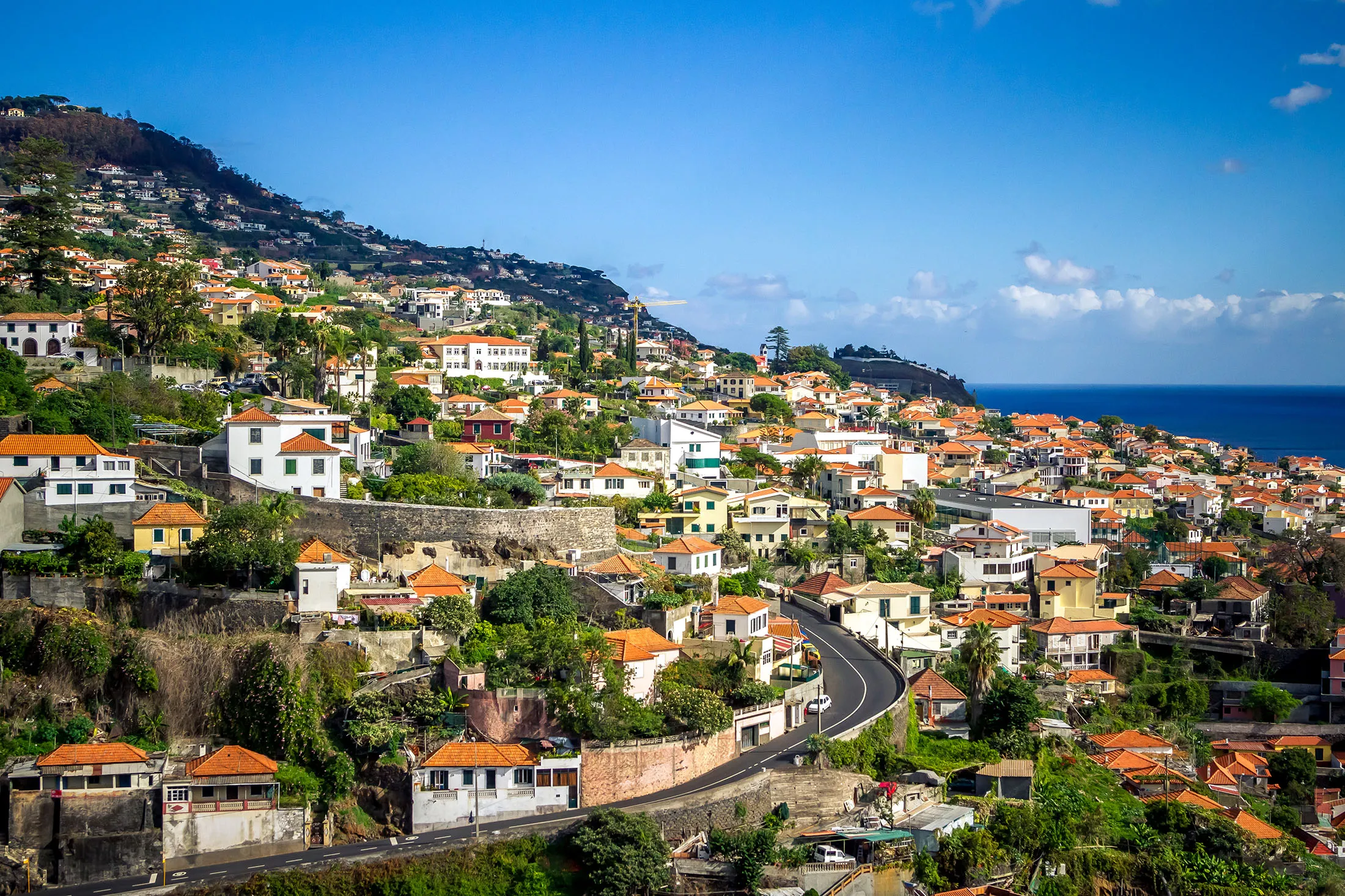 Panoramic view of Funchal on Madeira Island. Portugal