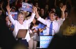 HUD Secretary Julián Castro appears with Democratic presidential candidate Hillary Clinton at a &quot;Latinos for Hillary&quot; event in October.