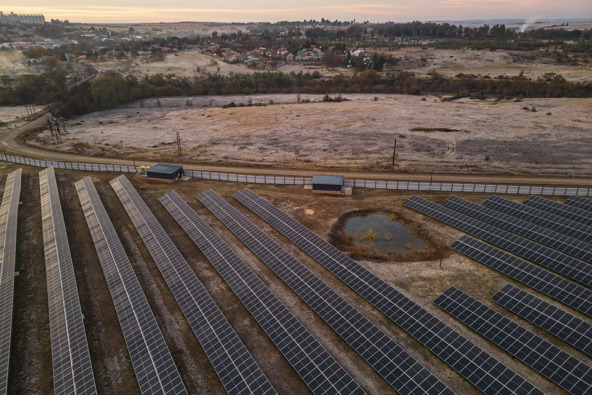 A solar plant in Frankfort, South Africa.