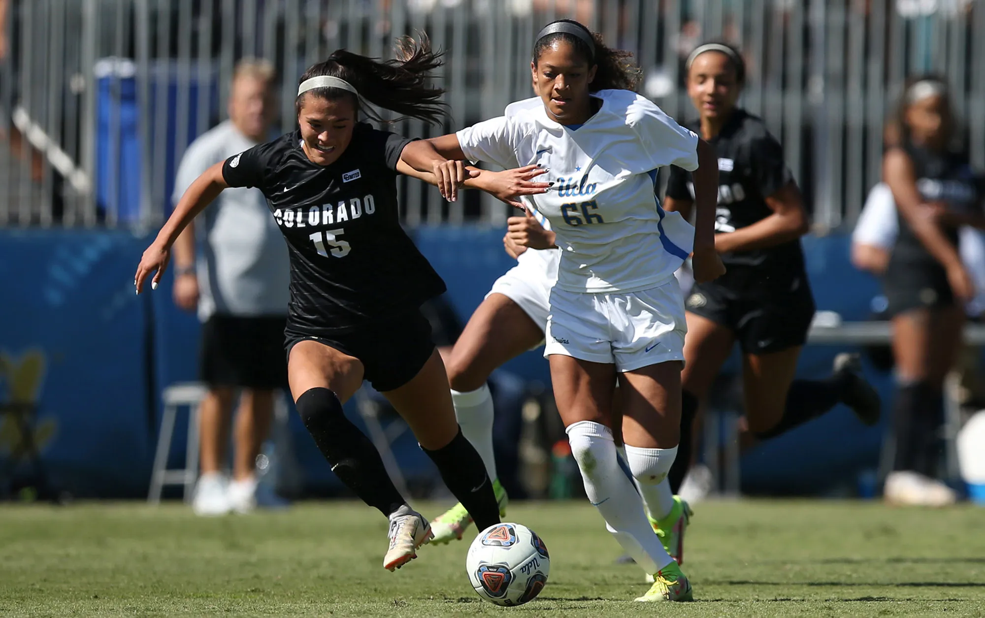 Reilyn Turner #66 of UCLA during a game in Los Angeles, on Oct. 10.