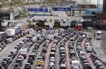 Cars queue at the check-in at the Port of Dover, UK, on July 22.&nbsp;
