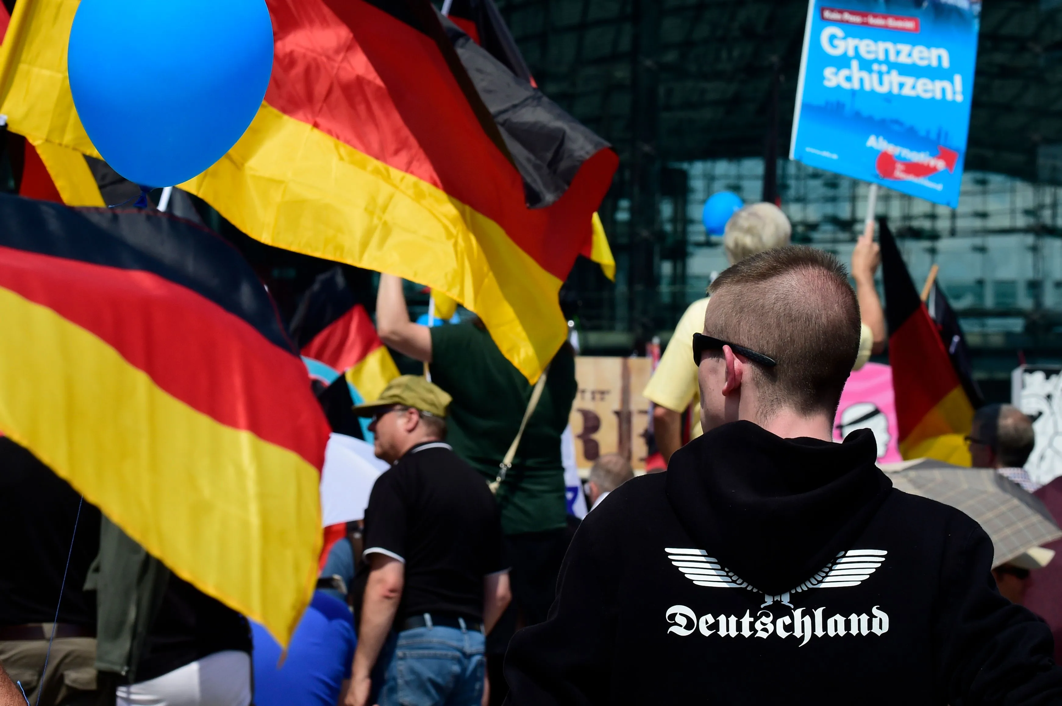 Alternative for Germany demonstrators in Berlin.