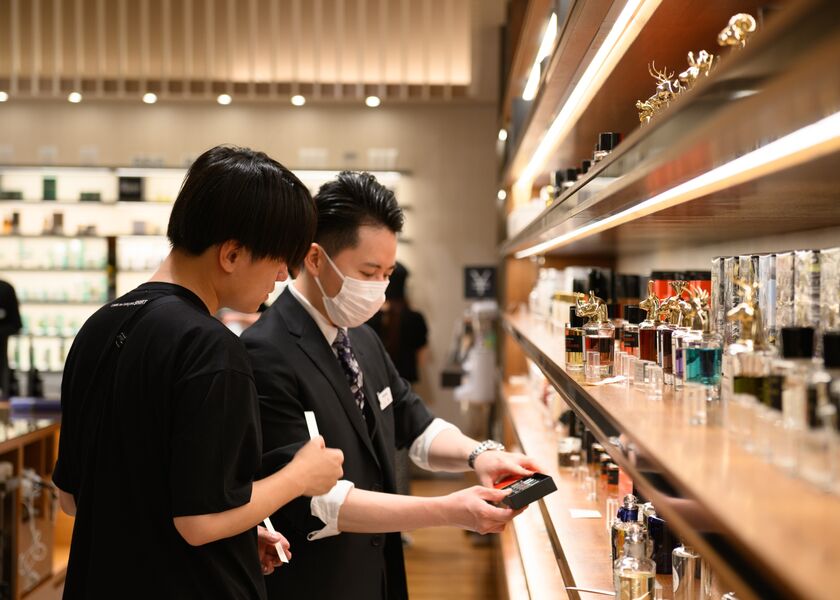 Men's Cosmetics Products at Isetan Shinjuku Department Store