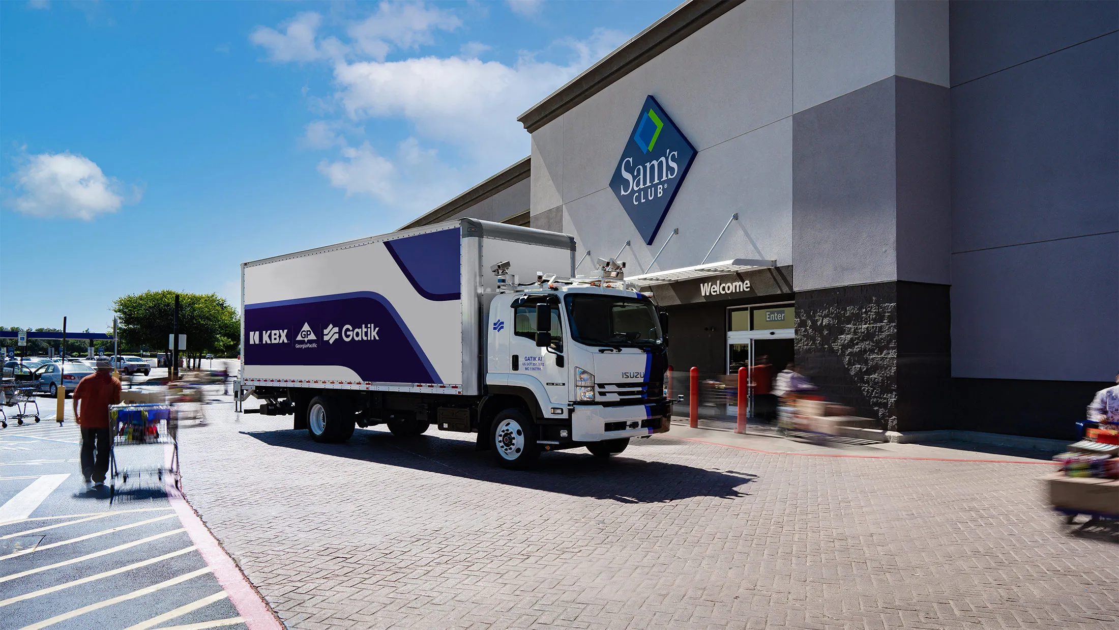 A Gatik self-driving truck.