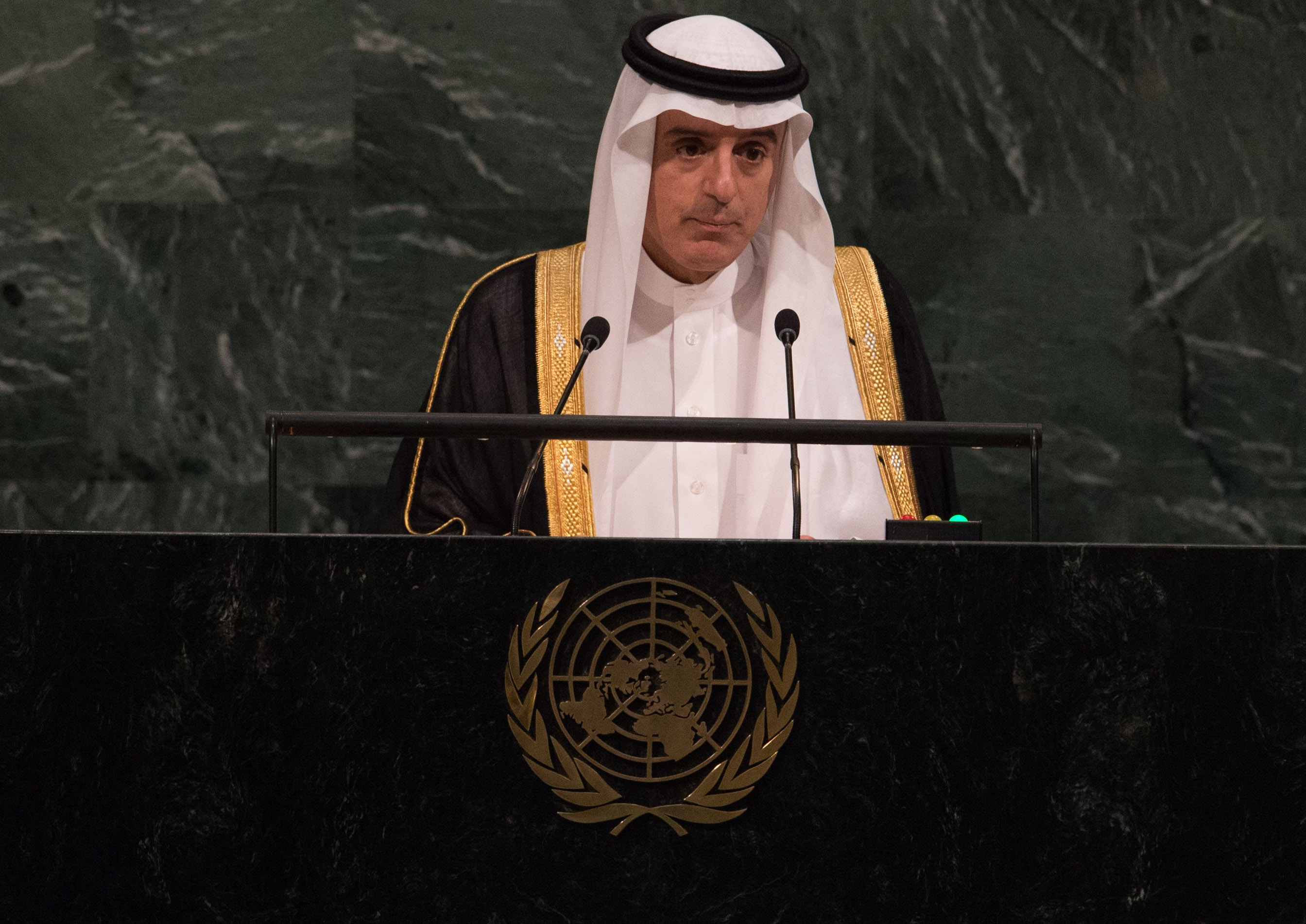 Saudi Foreign Minister at UN Demands Qatar Stop Terror Support - Bloomberg