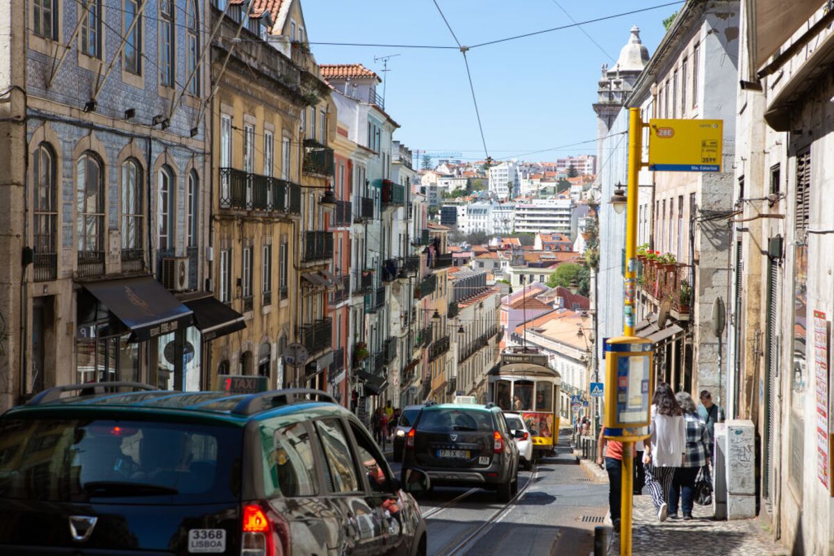 Portugal highway map: downtown area