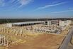 Aerial Views Of Tesla Inc. German Gigafactory Construction Site 