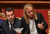 Giorgia Meloni, right, and Matteo Salvini.