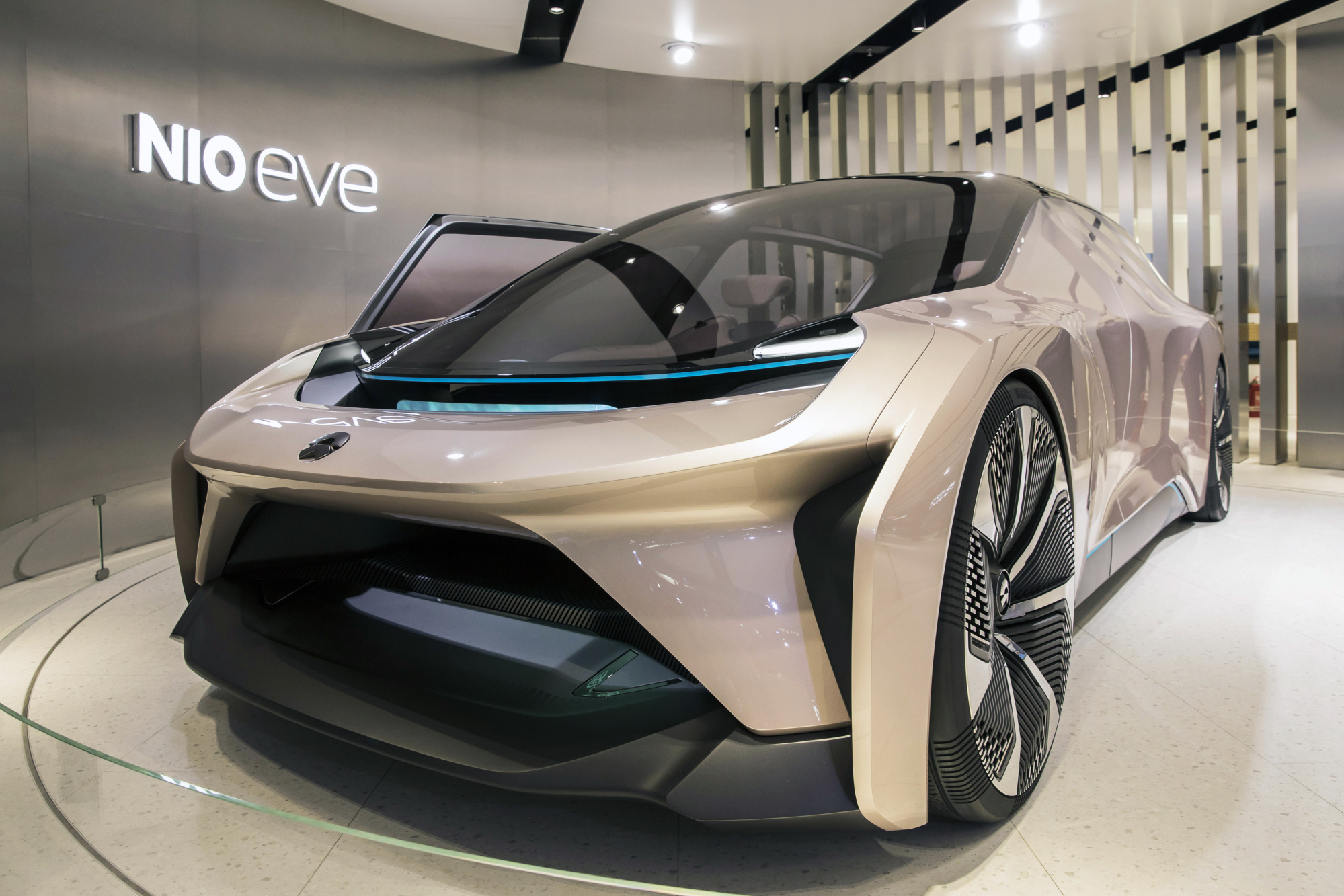 A NIO Eve autonomous concept electric car.