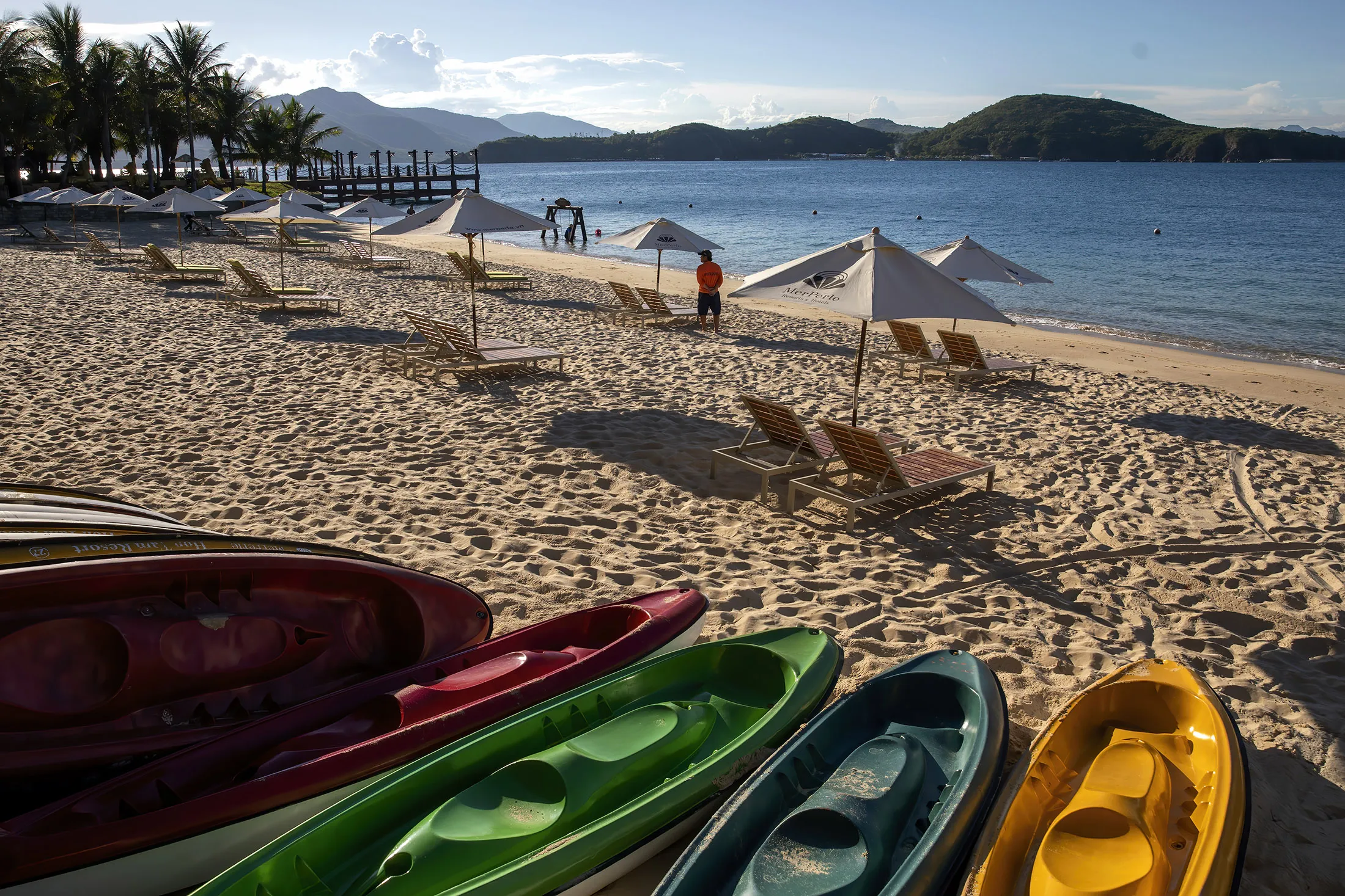 The beach area of MerPerle Hon Tam Resort in Nha Trang, Vietnam, on March 25.