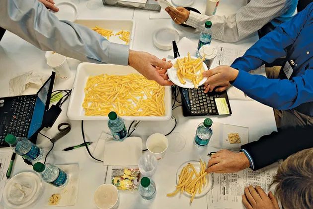 Tater raters at McDonald's French Fry Evaluation graded three suppliers in a blind taste test