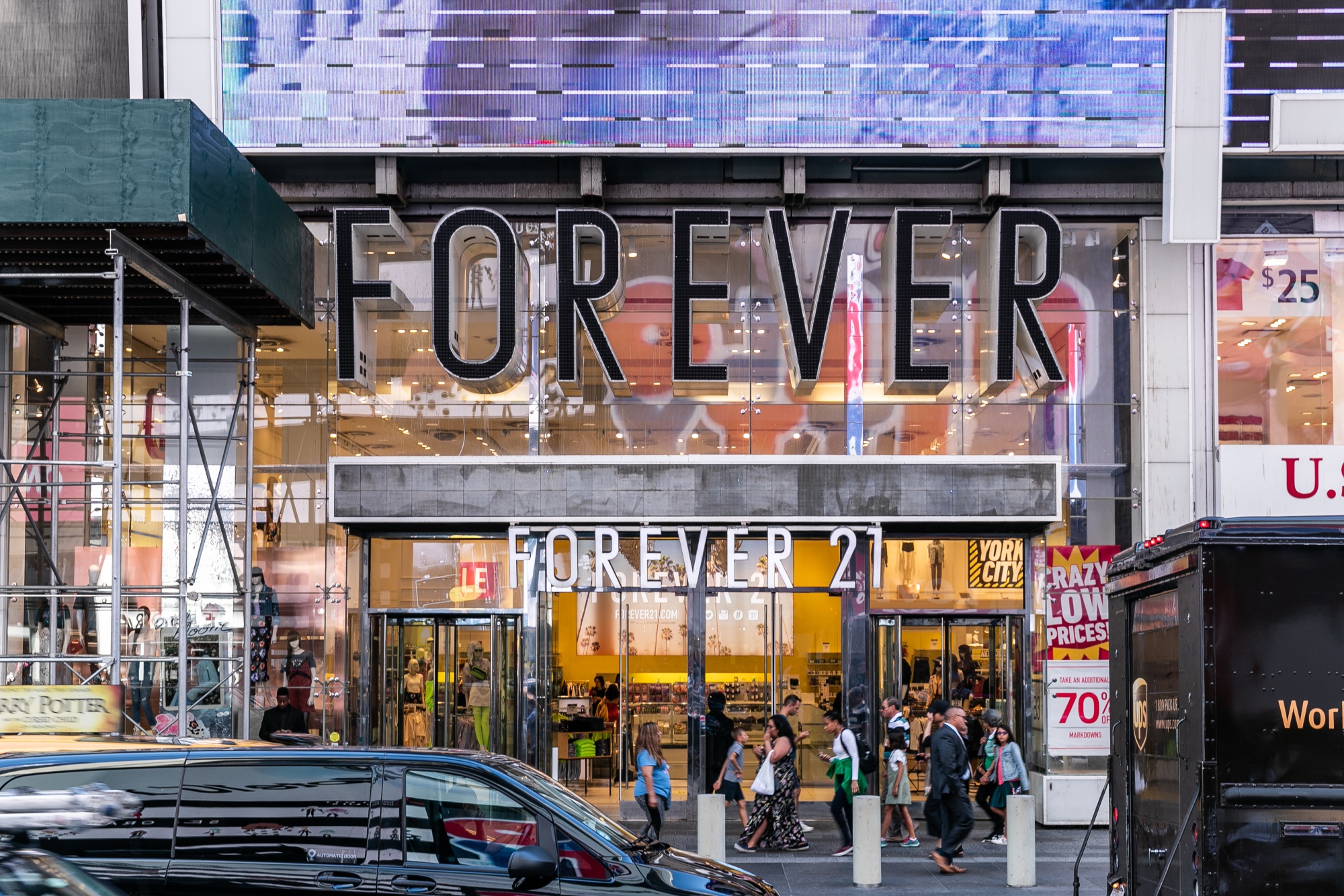 The Forever 21 store in Times Square in New York on Tuesday, September 17,  2019. Forever