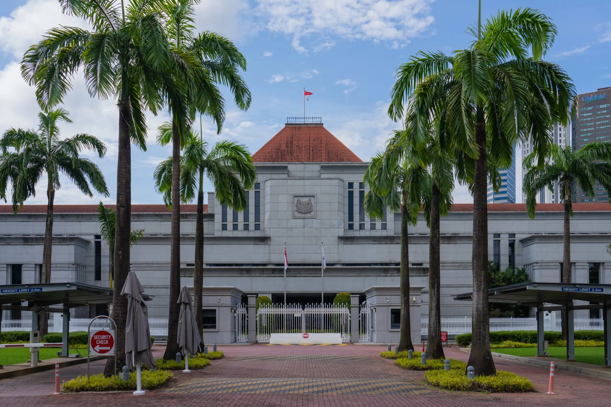 The parliament building in Singapore.
