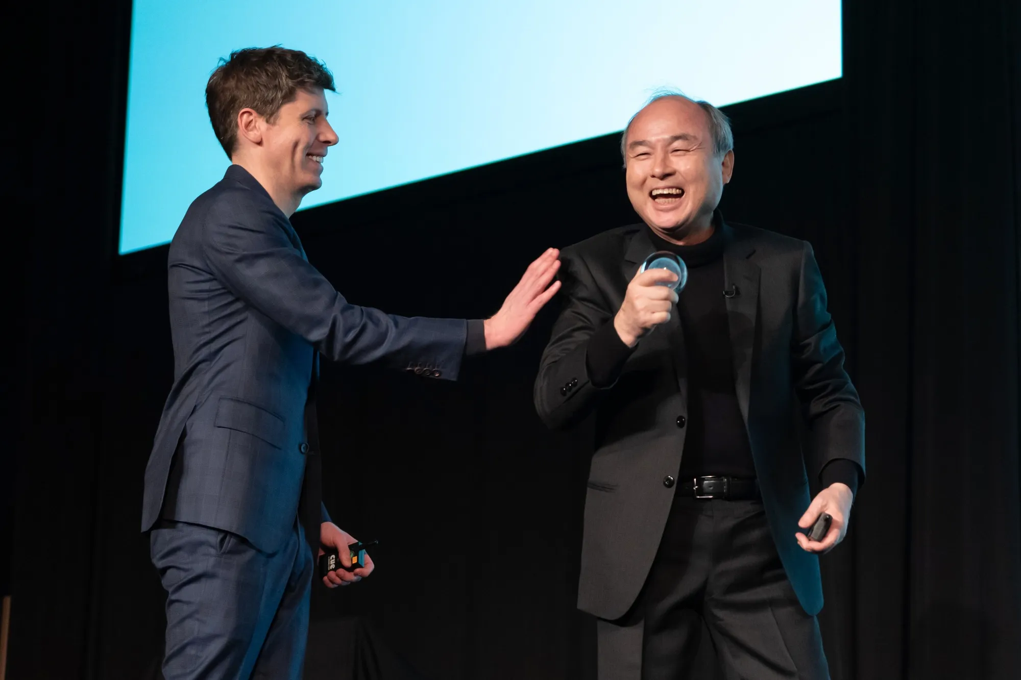 サム・アルトマン氏と孫正義氏&nbsp; Photographer: Tomohiro Ohsumi/Getty