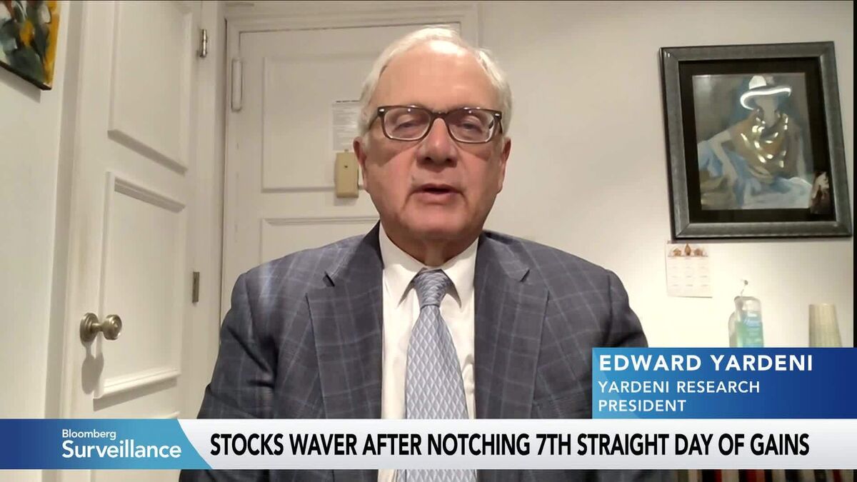 Market Getting Into Bubble Territory, for Sure, Yardeni Says