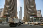 A dump truck transports construction materials in the central business district&nbsp;of Egypt's New Administrative Capital, east of Cairo in Egypt.