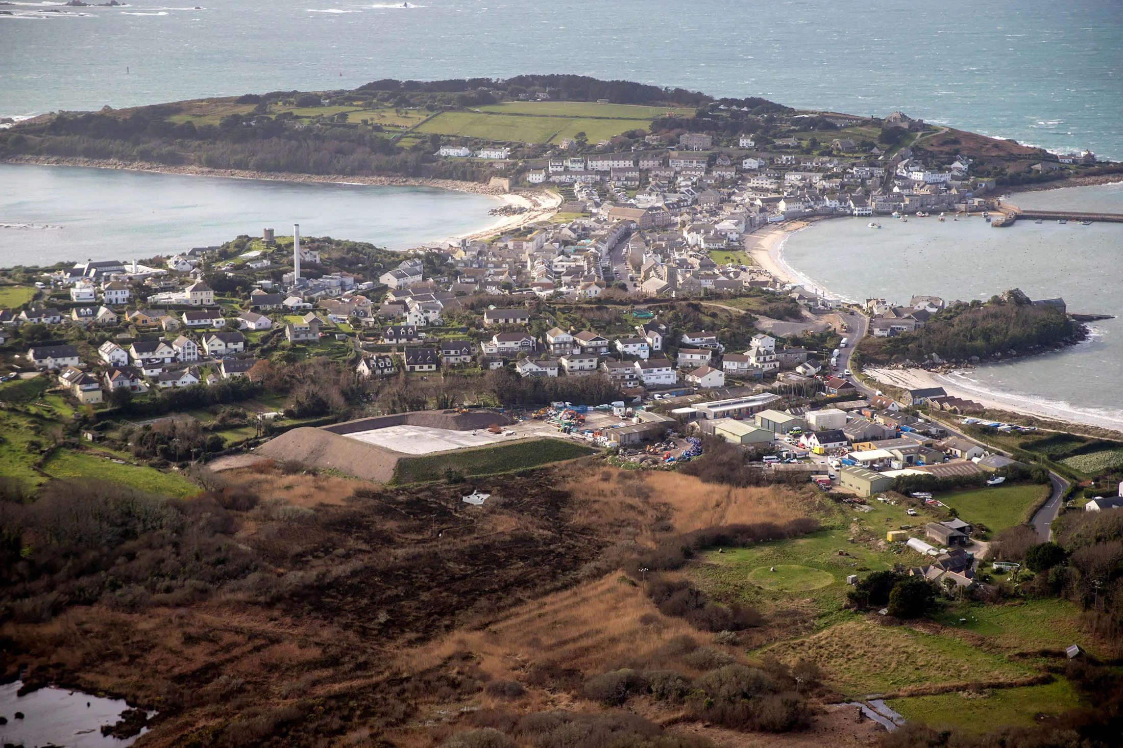 Hugh Town on the Isles of Scilly.
