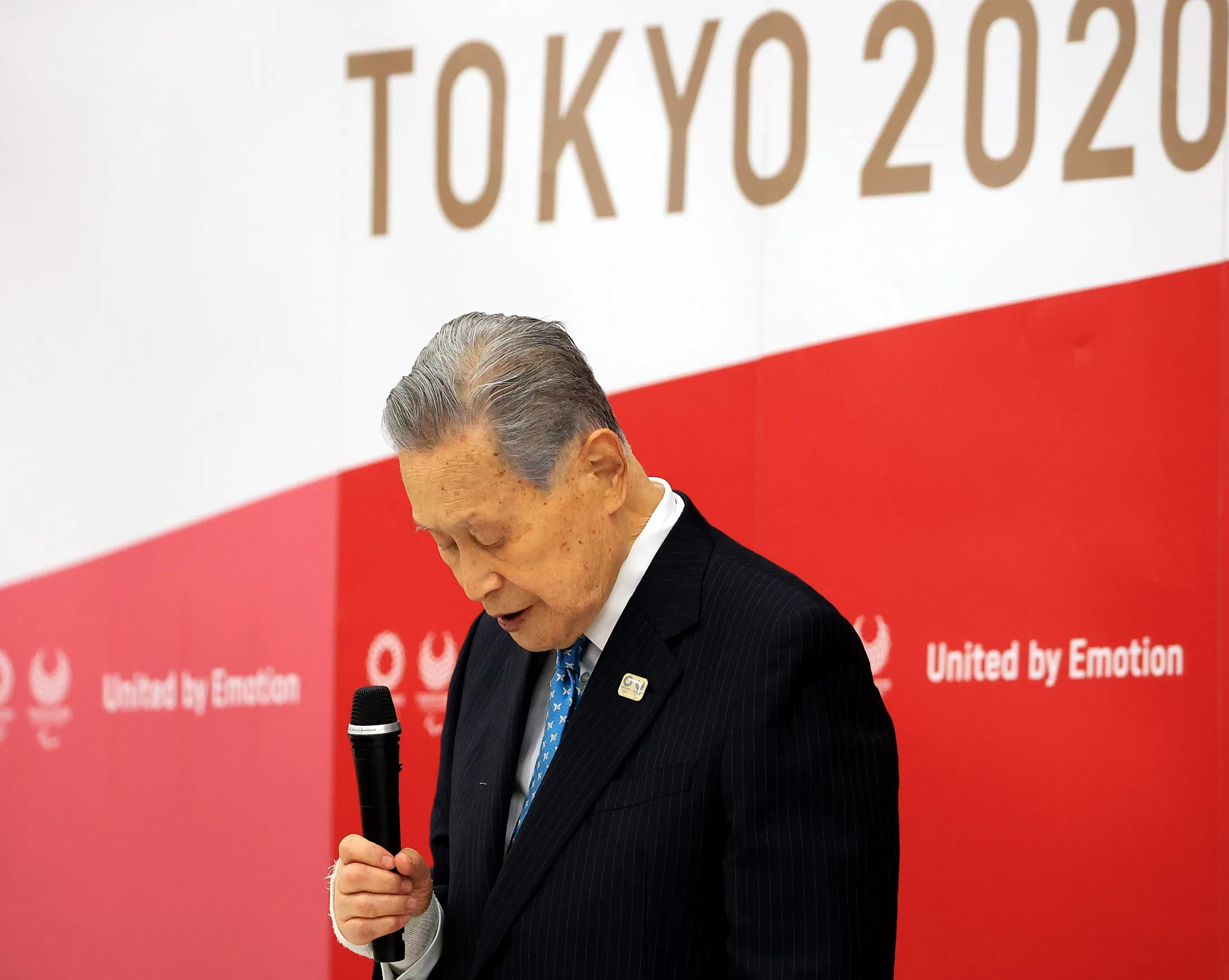 Yoshiro Mori, on Feb. 12.