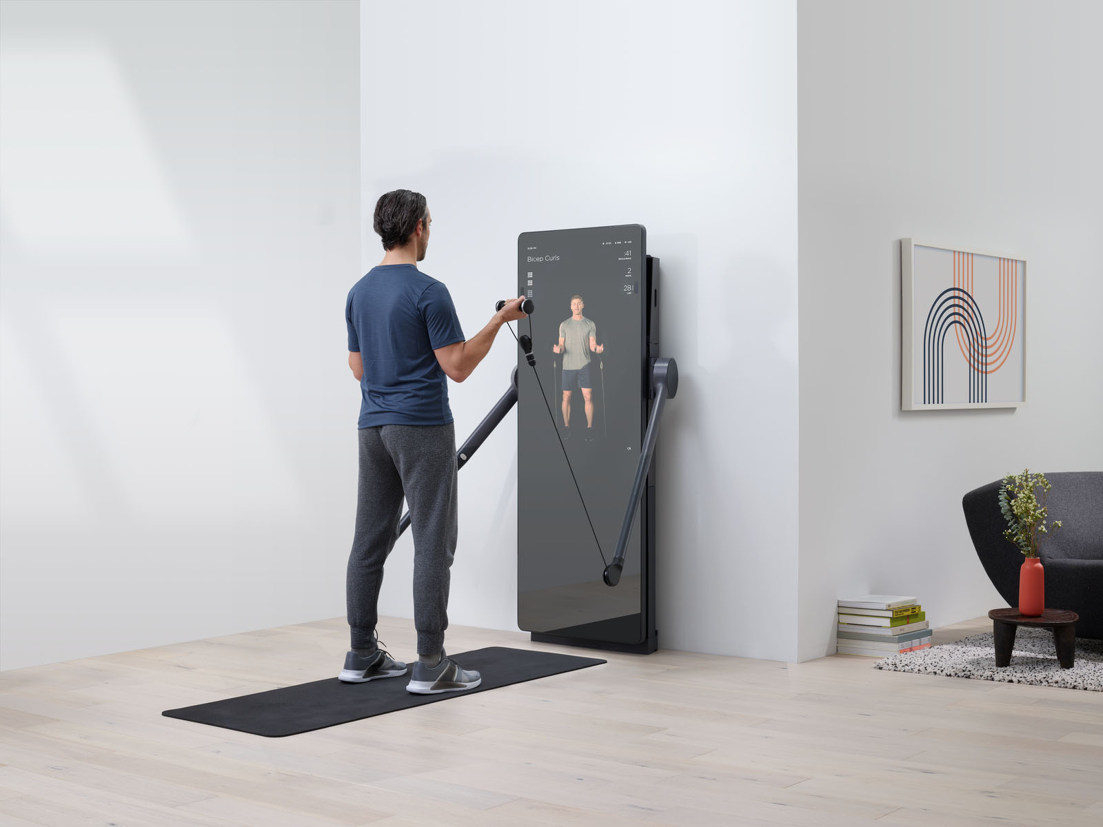 Forme Fitness Mirror Uses AI, Live Trainers for At-Home Workouts