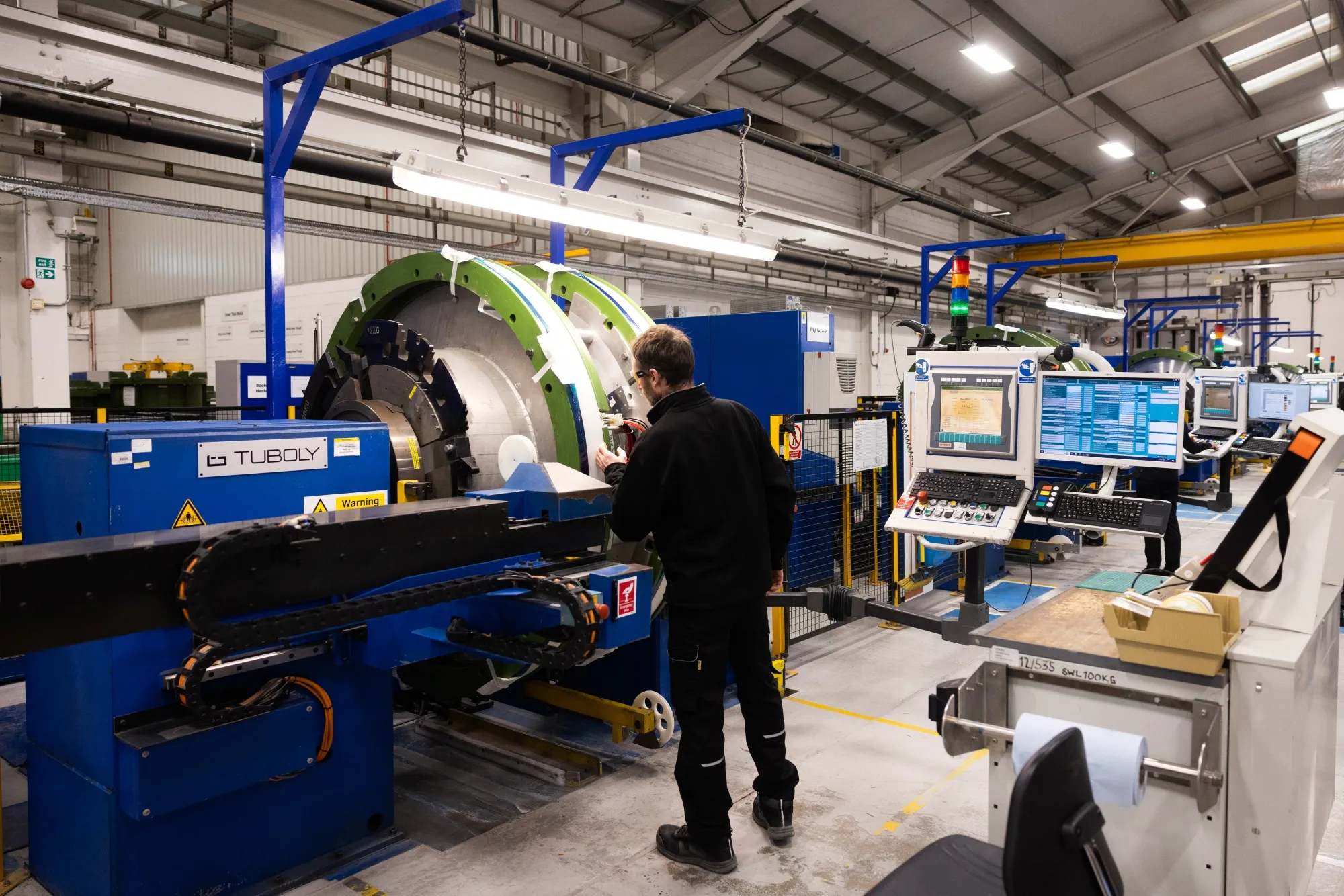 The production line for&nbsp;Magnetic Resonance Imaging (MRI) scanners at the Siemens Healthineers factory near Oxford, UK.