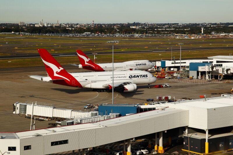 Aircraft Activity At Sydney Airport As Australian Dollar's Continued Strength Harms Economy