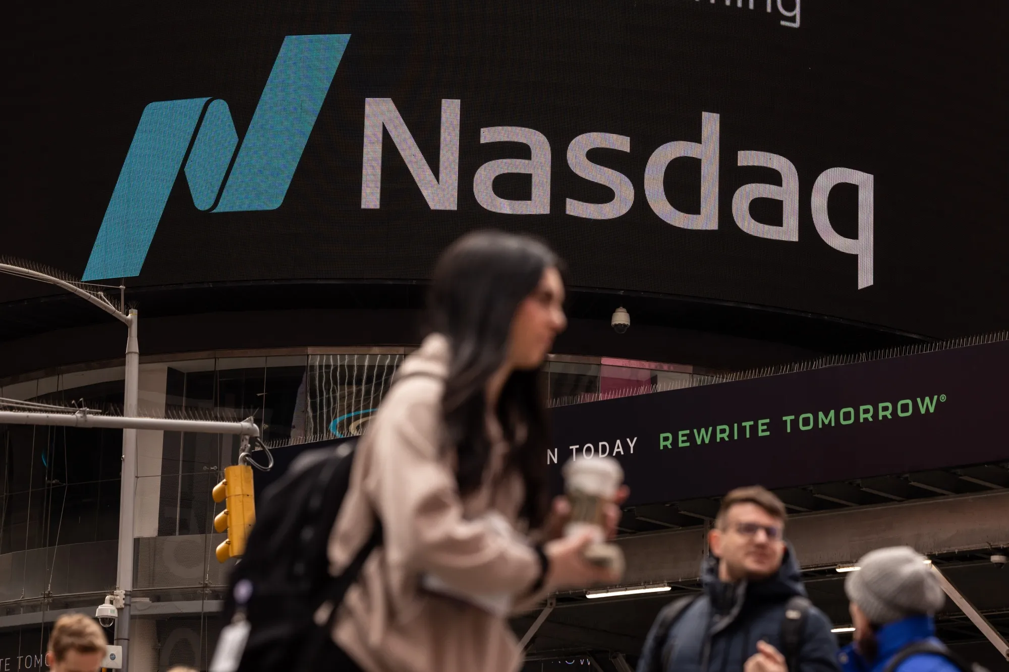 The Nasdaq MarketSite in New York.