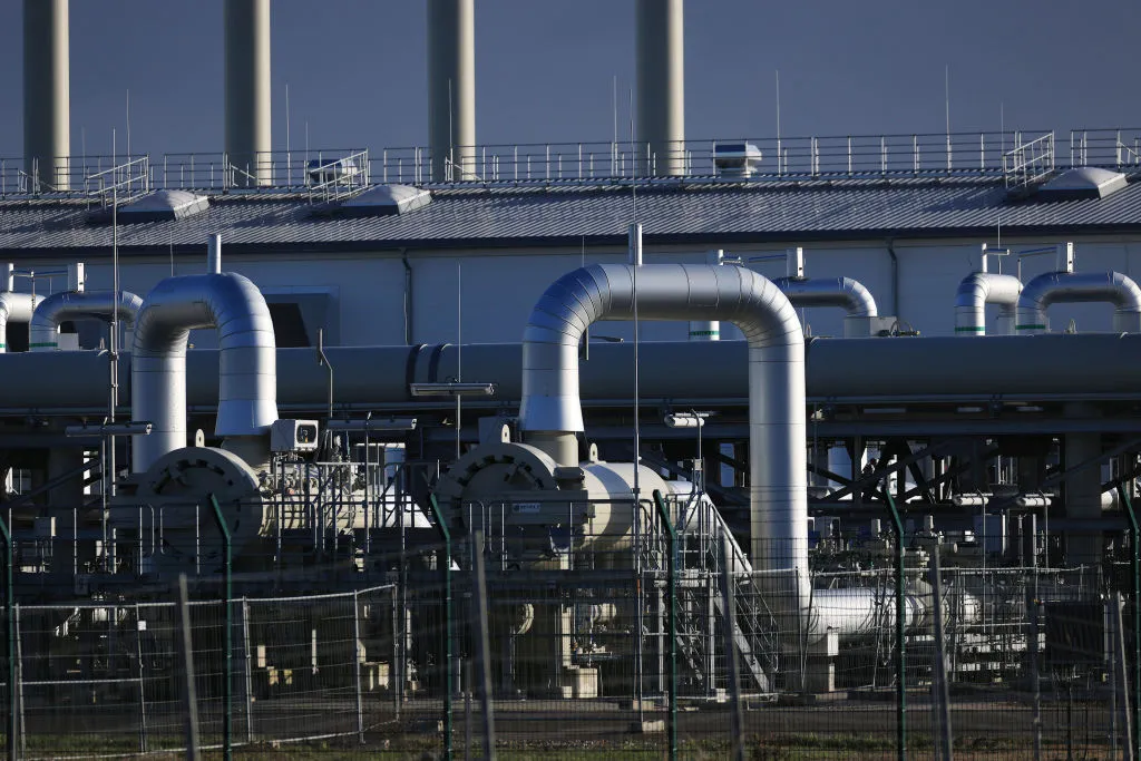 The gas receiving compressor station of the Nord Stream 2 natural gas pipeline in Lubmin, Germany.