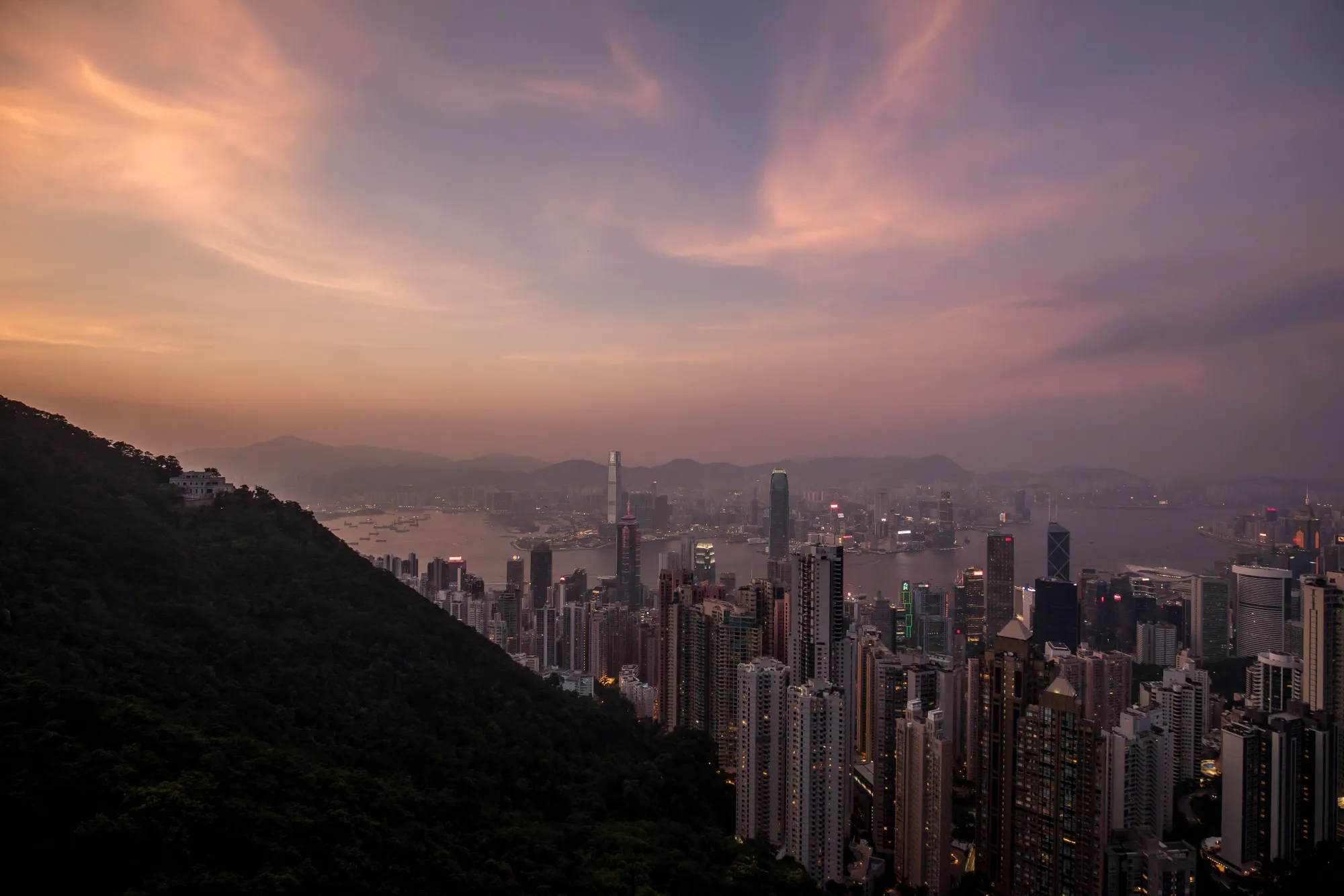 General Views of Victoria Peak And Hotels In Hong Kong As Protests Deter Chinese Tourists