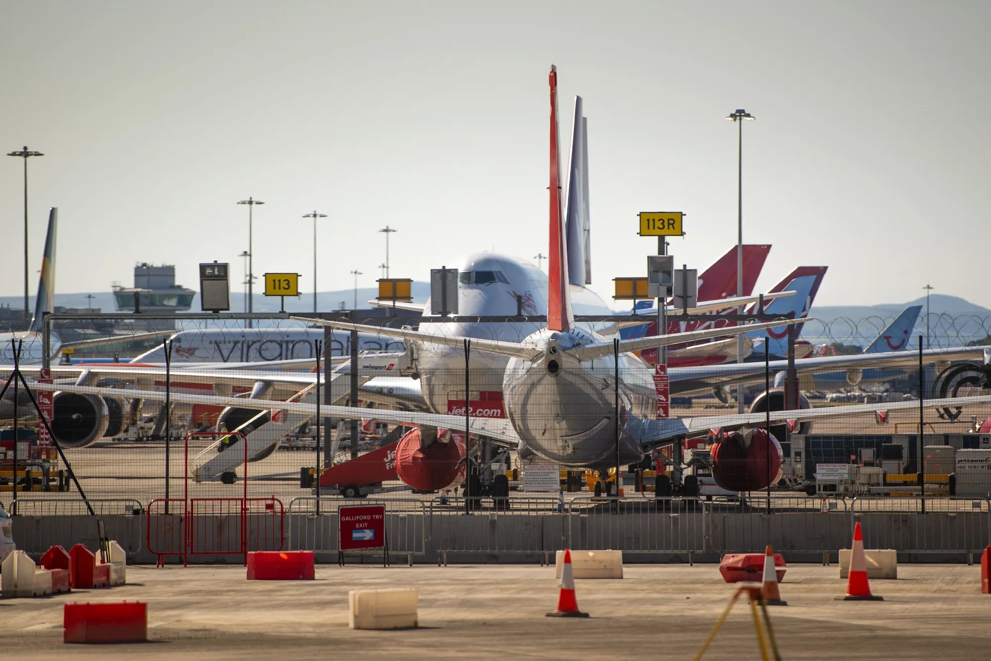 Grounded Airlines At Manchester Airport