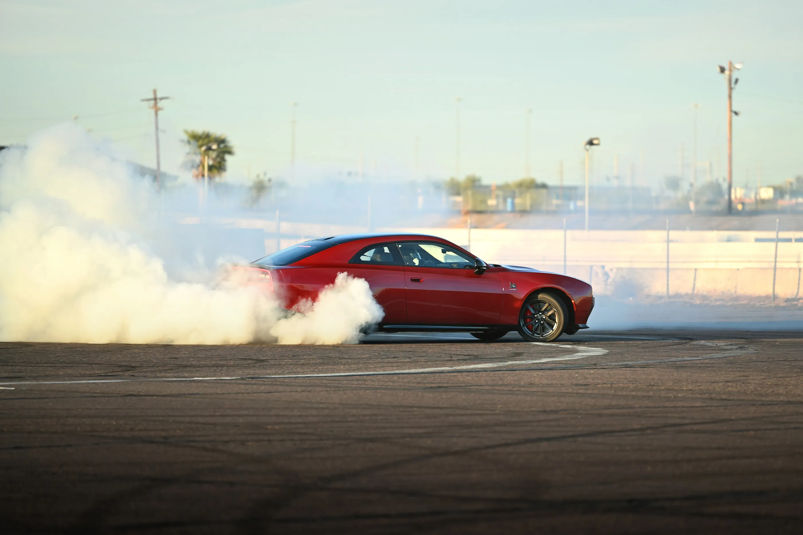 The screech of tires is real enough.