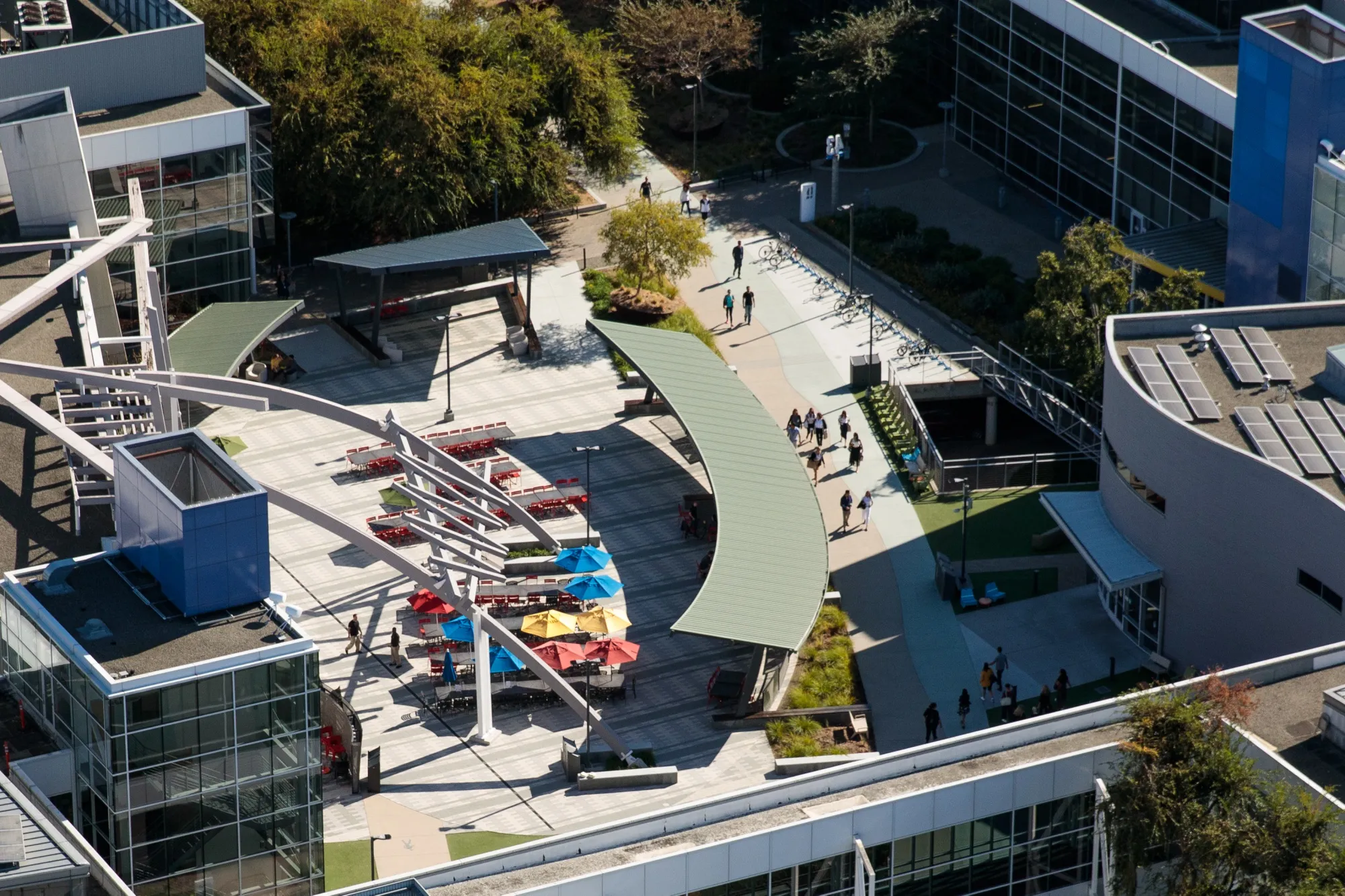 Aerial Views Of Silicon Valley Housing And Tech Campuses