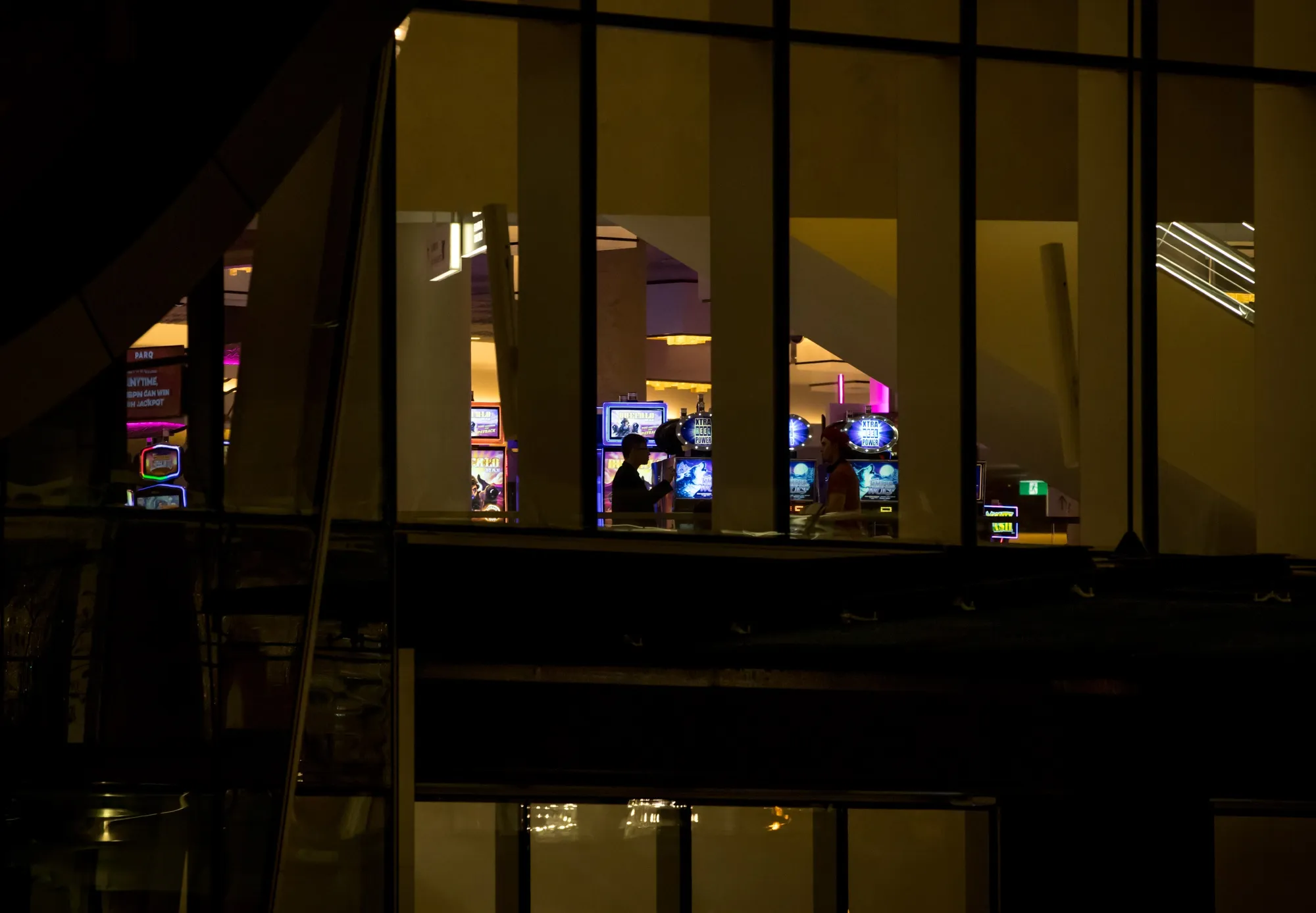 Gamblers at&nbsp;slot machines at a casino in Vancouver in 2019.&nbsp;