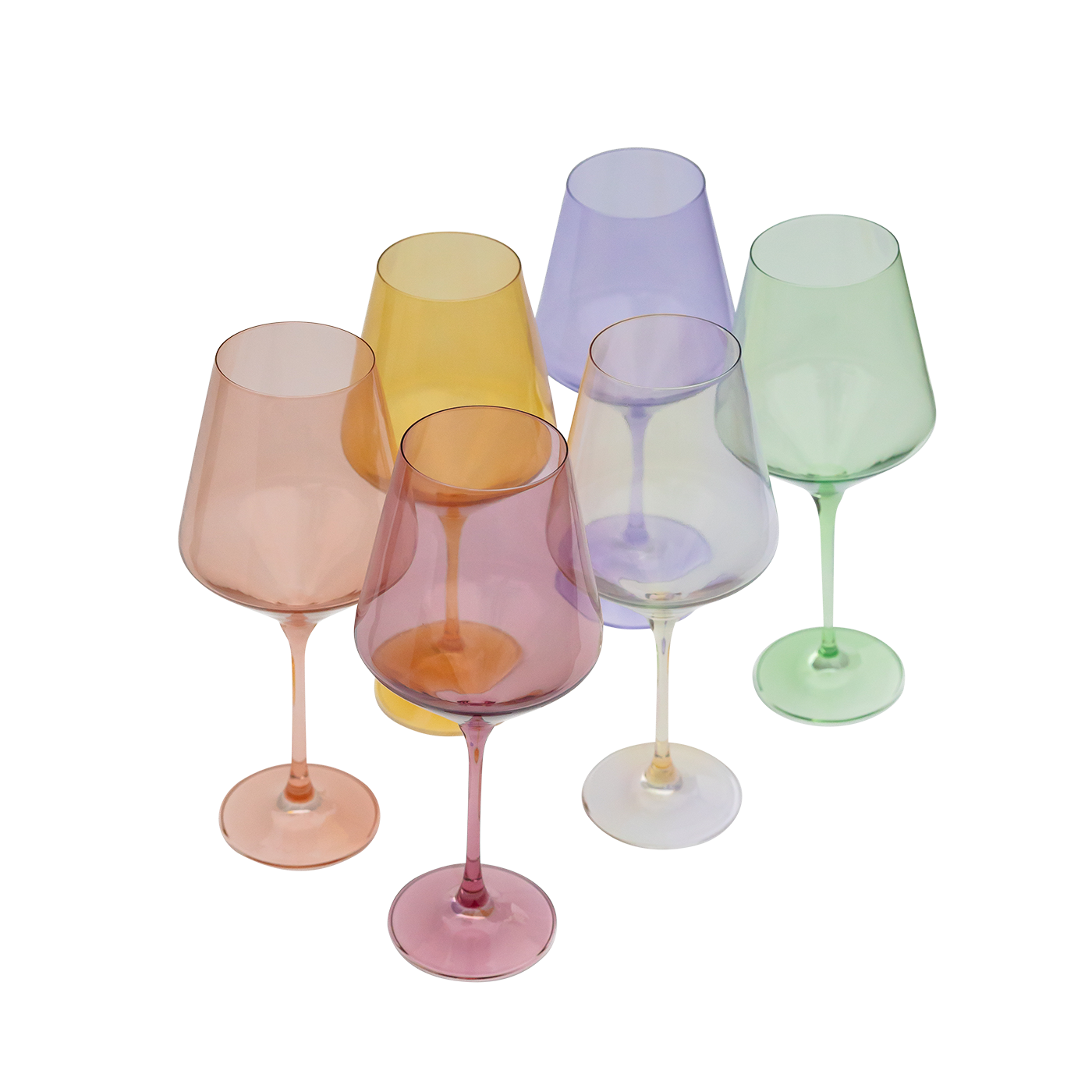 Estelle Colored Glass Wine Glasses

