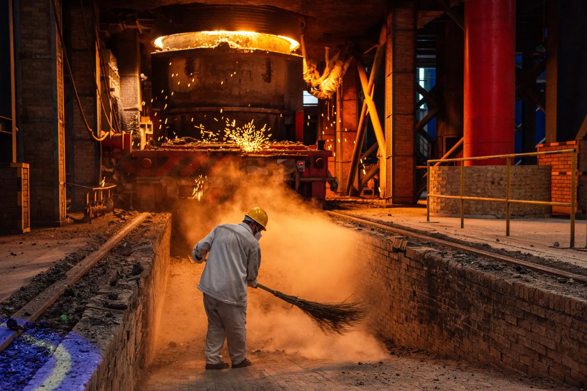 A steel factory in Huai'an, Jiangsu, China.