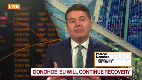 EU Inflation Still Seen as Temporary, Eurogroup’s Donohoe Says