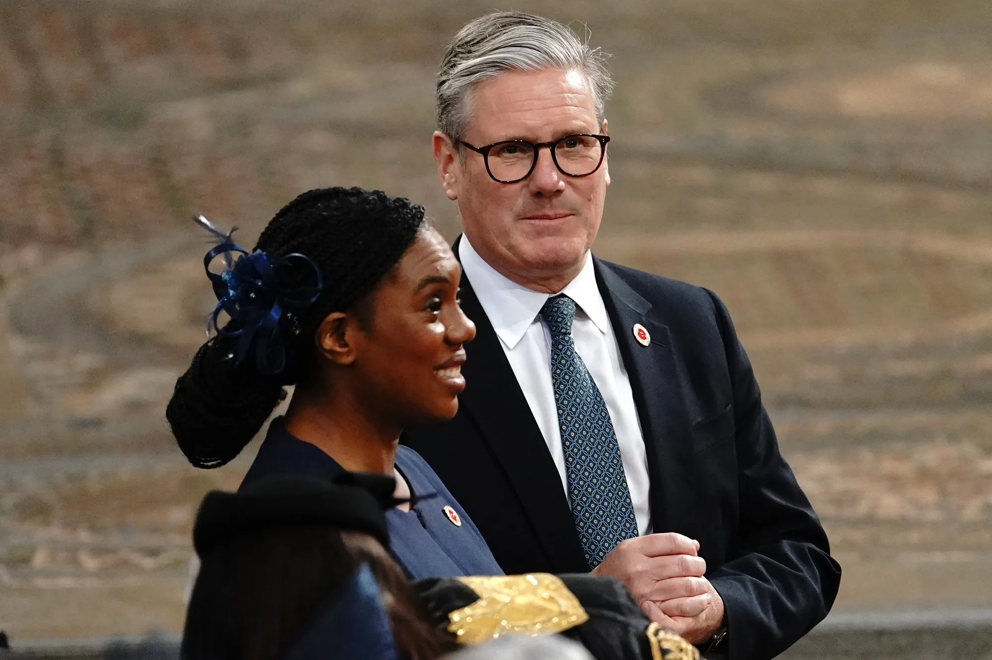 Britain's Prime Minister Keir Starmer and Britain's main opposition Conservative Party leader Kemi Badenoch.
