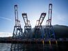Container cranes stand at the Fairview Container terminal of the Port of Prince Rupert in Prince Rupert, British Columbia, Canada, on Aug. 23, 2016.