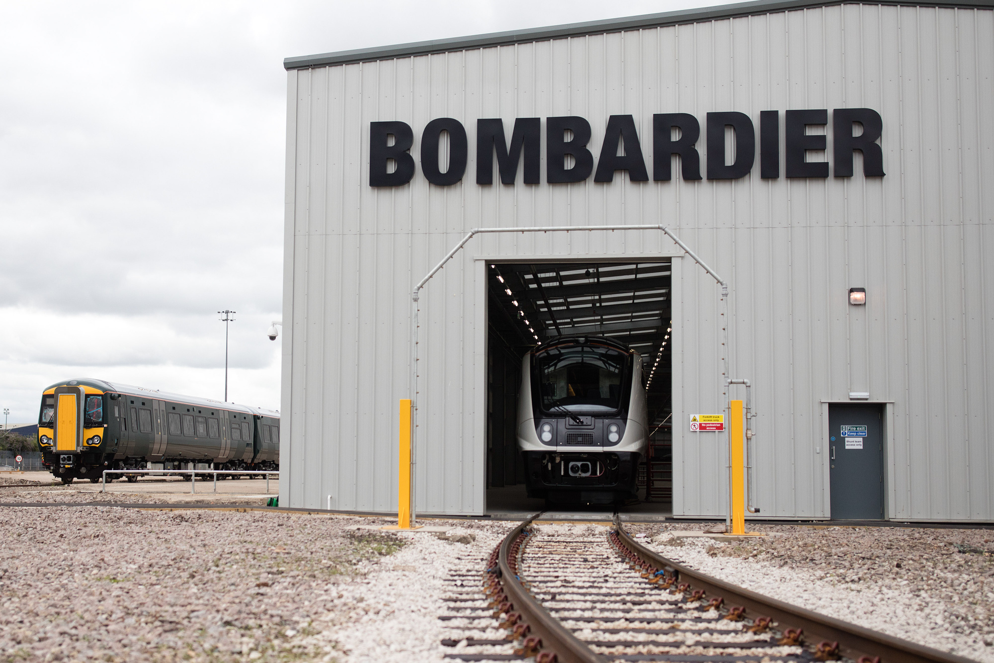 Trains at the Bombardier Transportation UK Rail Vehicles Production Site in Derby, U.K.