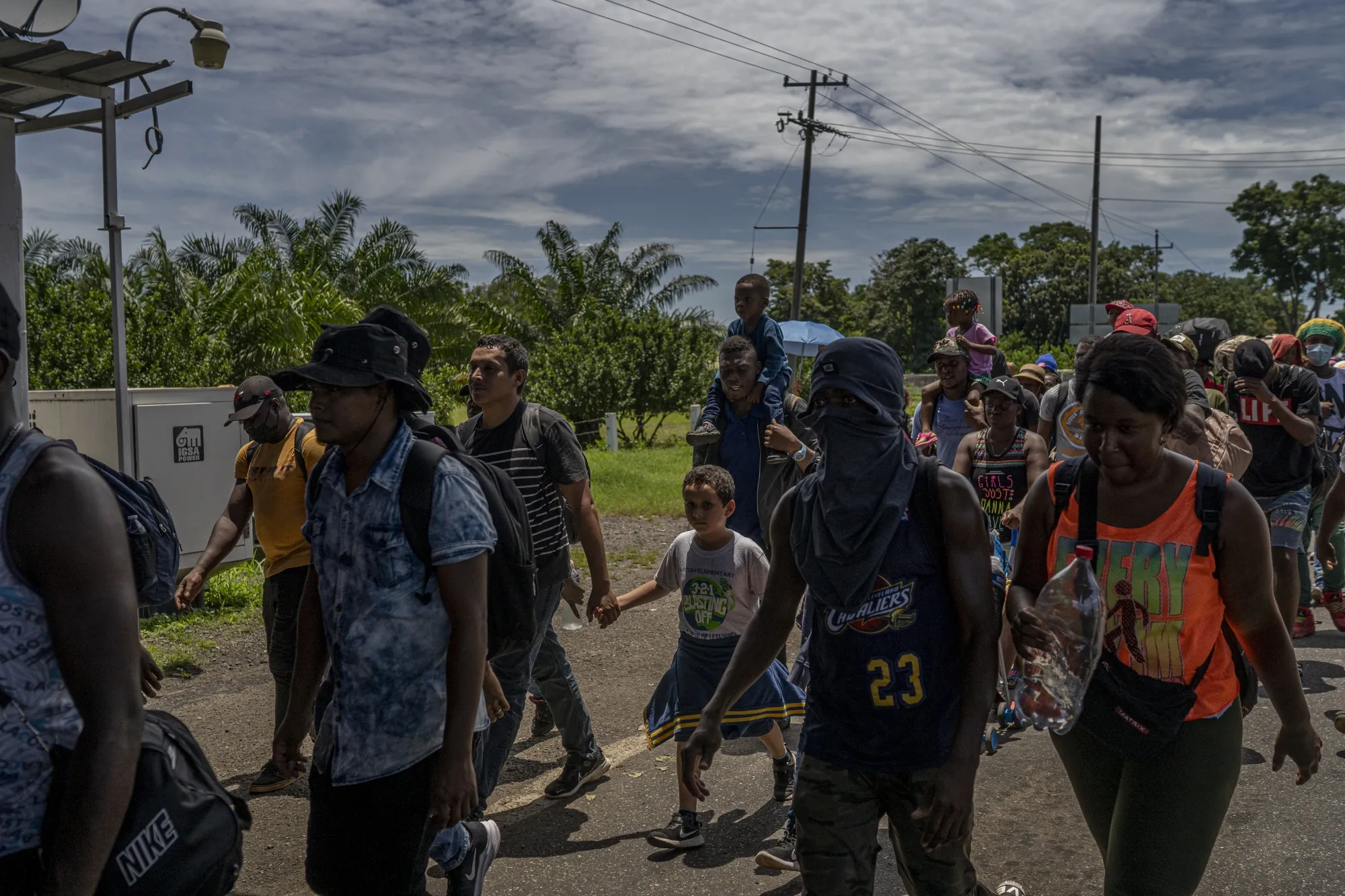 Haitian migrants in Tapachula, Chiapas state, Mexico in September 2021.
