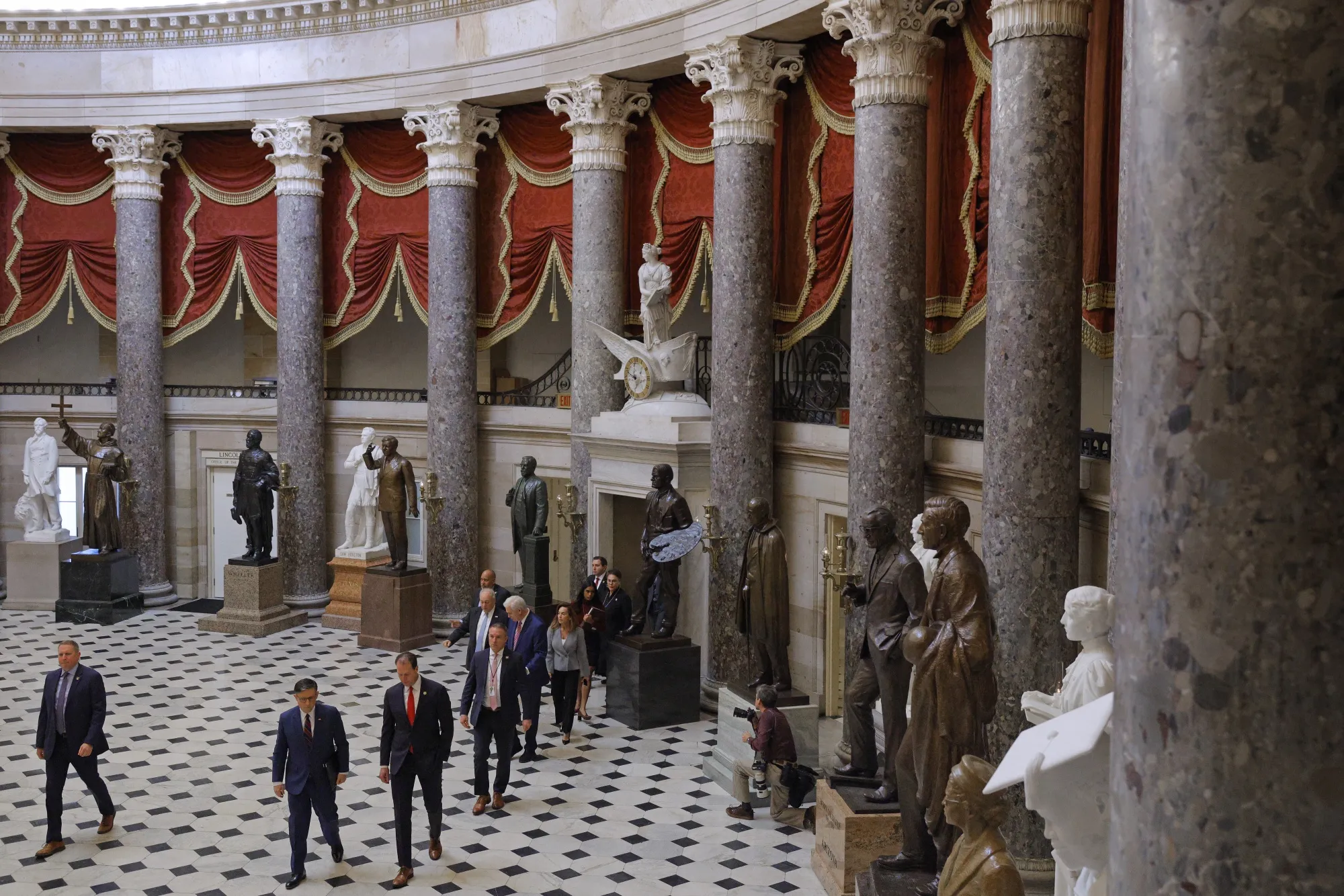 The statues could do a better job.