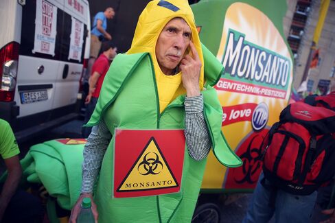 An anti-Monsanto activist in Munich.