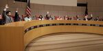 Charlotte City council members vote 6-5 to continue a bid to host the 2020 Republican National Convention at a meeting in Charlotte, N.C., Monday, July 16, 2018.