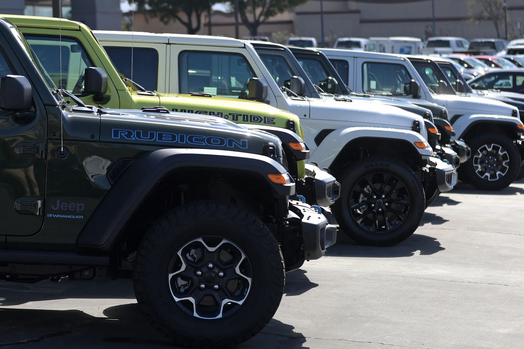 Jeep Wrangler SUVs.