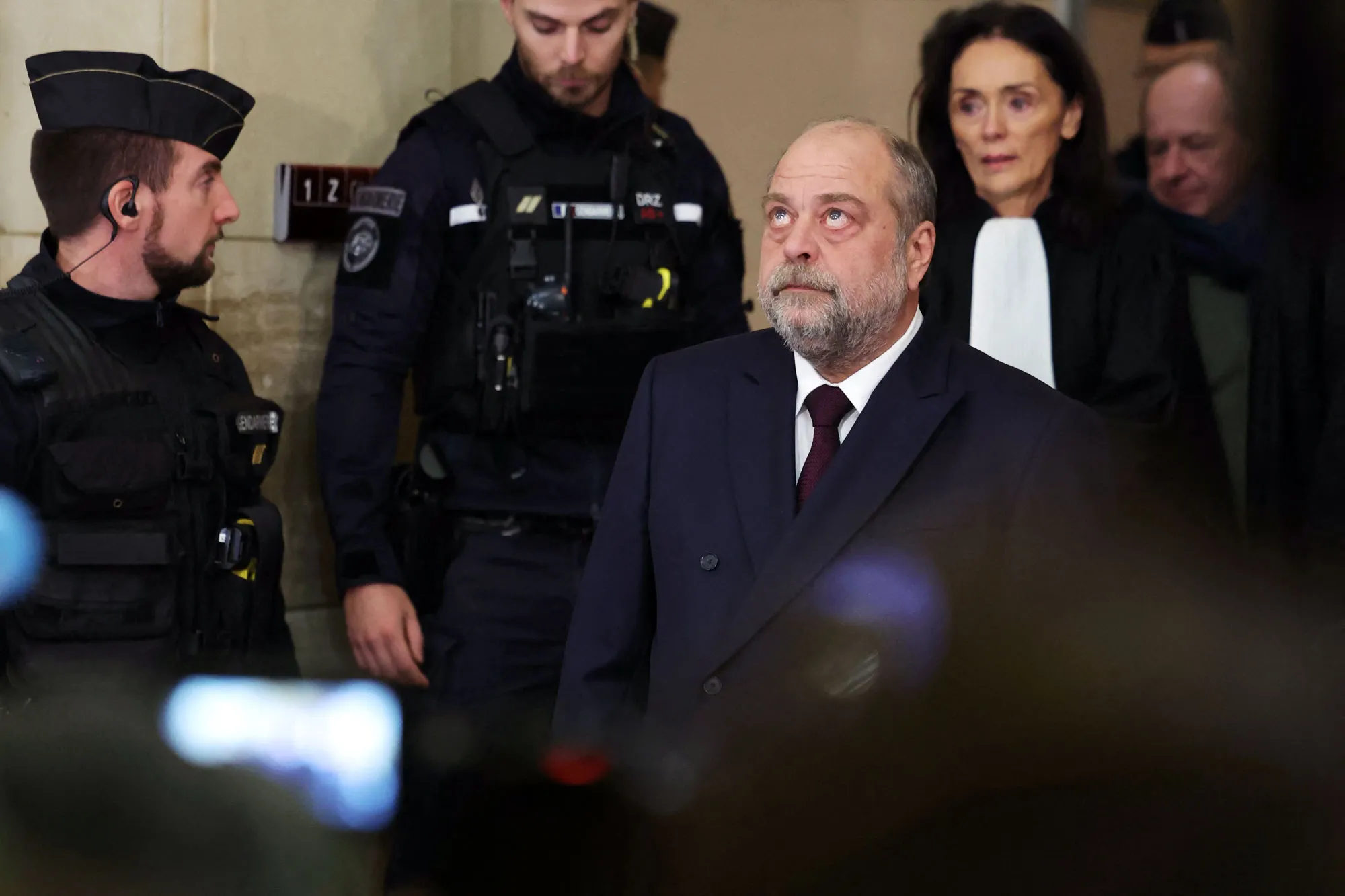 Eric Dupond-Moretti departs court in Paris on Nov. 29.