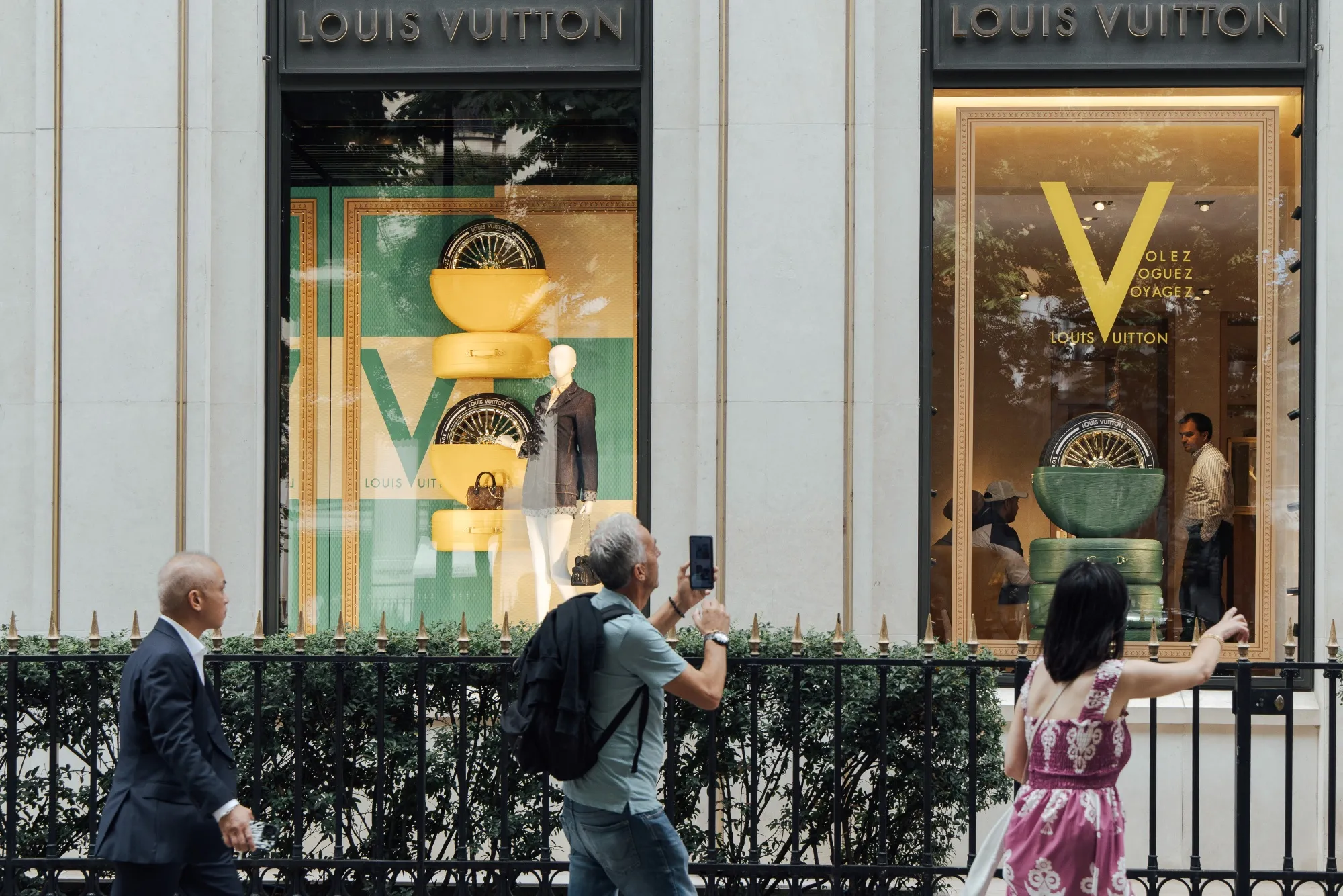 A Louis Vuitton luxury boutique in Paris.