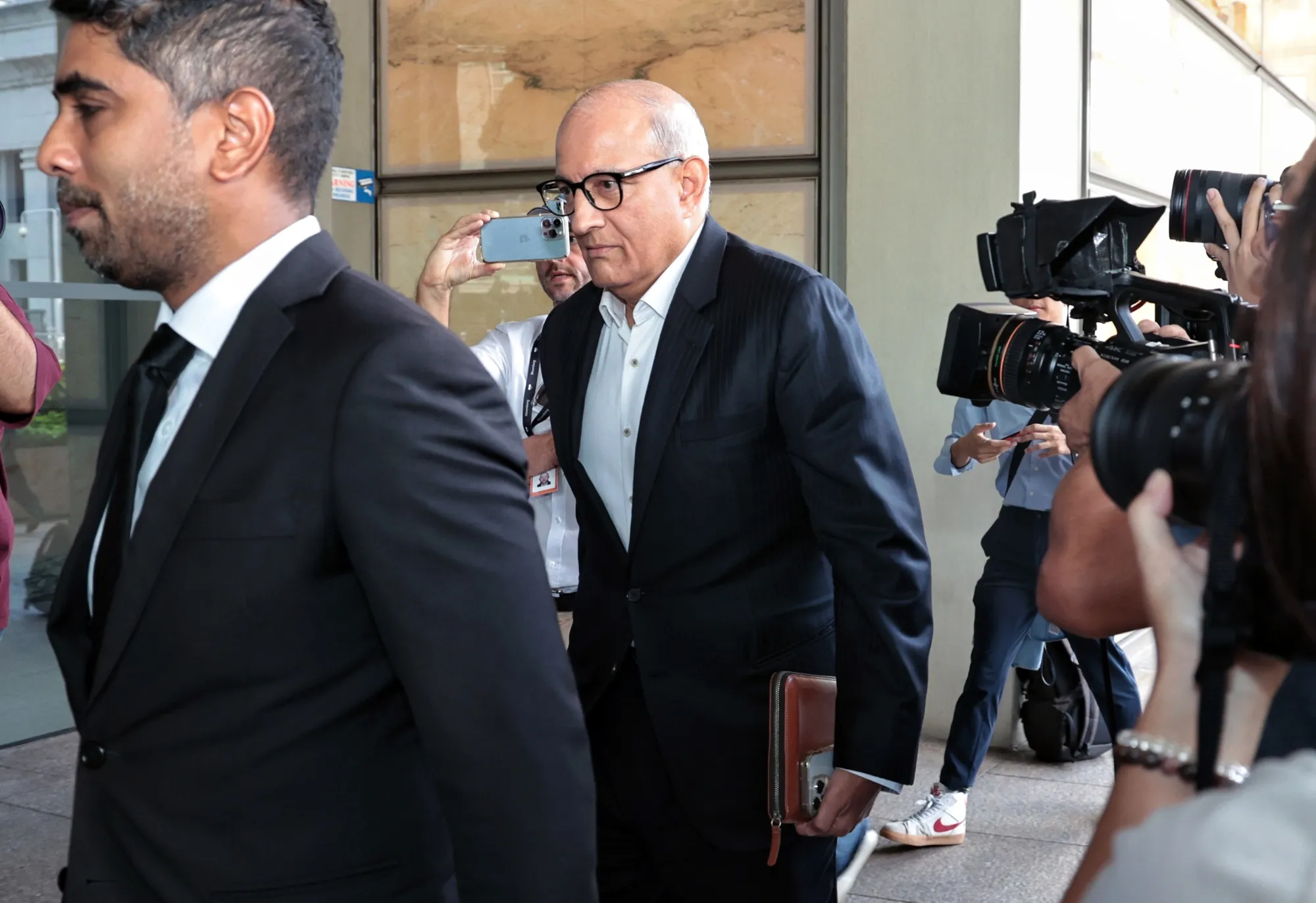 S. Iswaran arrives at the High Court in Singapore on Sept. 24.