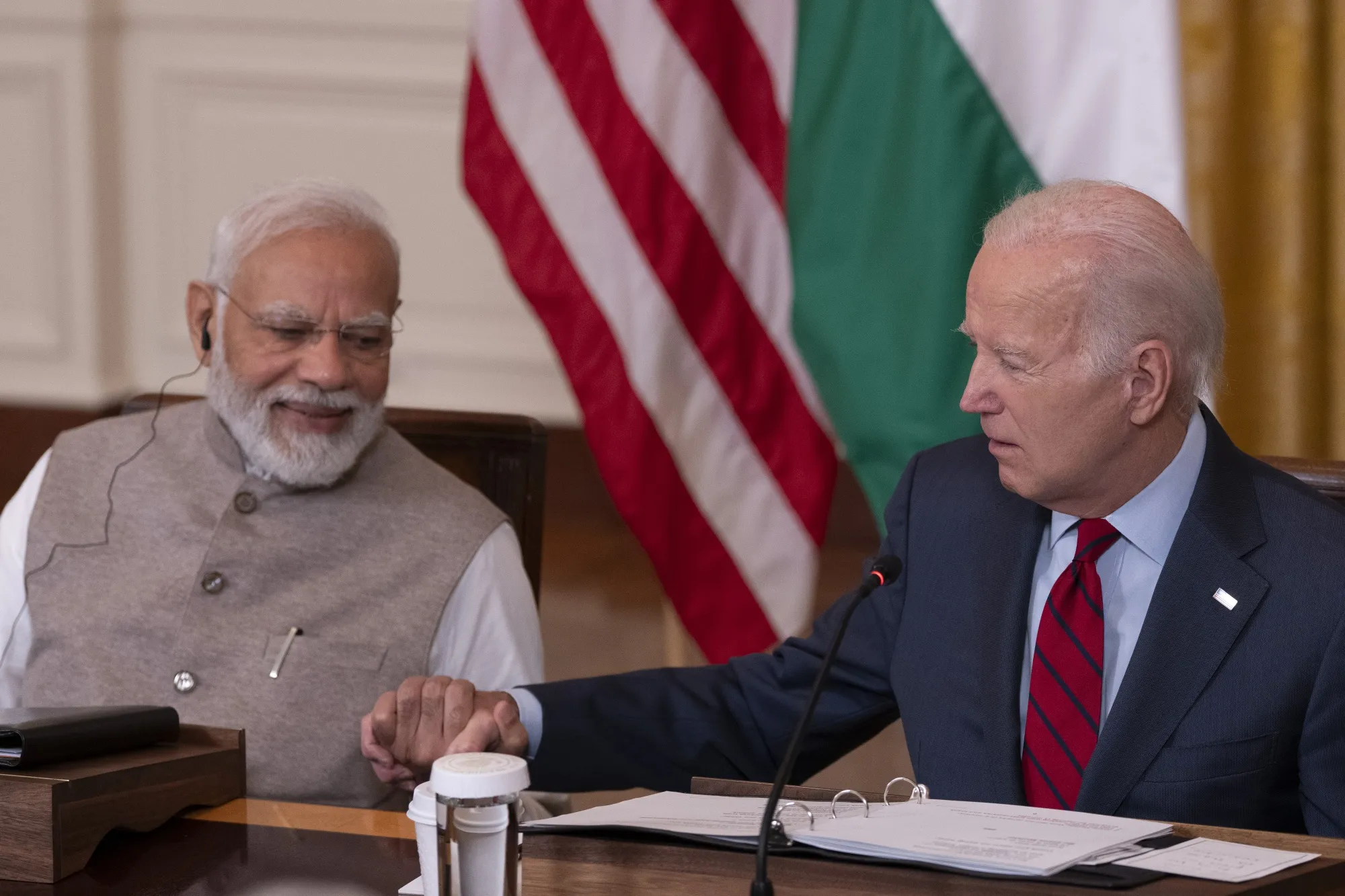 &nbsp;Joe Biden&nbsp;and Narendra Modi at the&nbsp;White House.